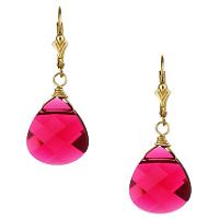     Charming Life    . (Charming Life 14k Goldfill Fuchsia Pink Crystal Briolette Earrings)