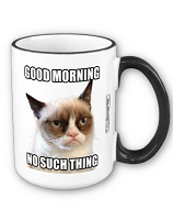 Grumpy Cat Good Morning - No Such Thing Coffee Mug. (Grumpy Cat Good Morning - No Such Thing Coffee Mug.)