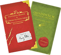      : '  '  '     ' (book: Harry Potter Schoolbooks: Quidditch Through the Ages and Fantastic Beasts and Where to Find Them)