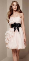 -     . (Bubble Dress with Asymmetrical Organza Petals.)