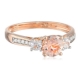 10k Rose Gold Morganite and Diamond Ring (0.05 cttw GH, Color, I1-I2 Clarity).